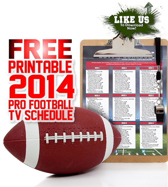 Download a free NFL schedule 2014 printable version